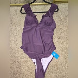 Cupshe Elegant Purple One Piece Swimsuit